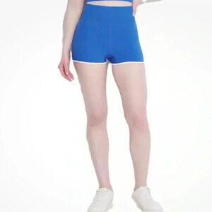 Wild Fable Women's High Rise Seamless Athletic Fit Blue Hot Shorts Size Small